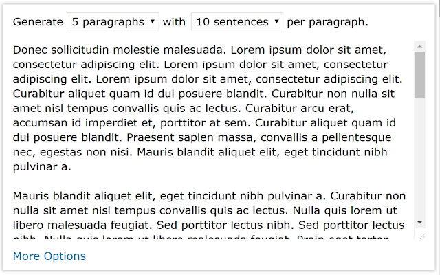Lorem Ipsum Generator (Default Text) chrome谷歌浏览器插件_扩展第1张截图