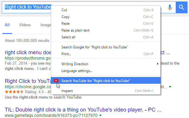 Right Click to YouTube chrome谷歌浏览器插件_扩展第1张截图