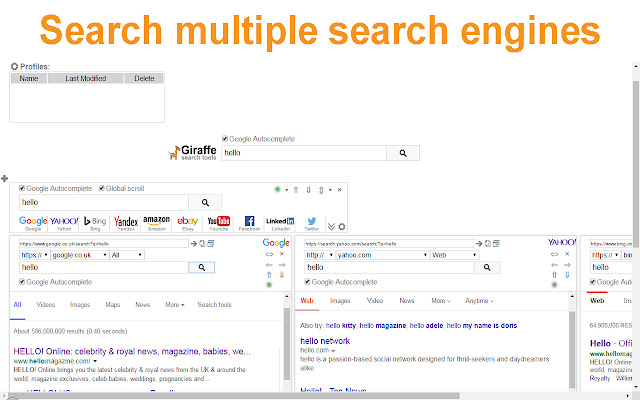 Giraffe Search Tools chrome谷歌浏览器插件_扩展第1张截图