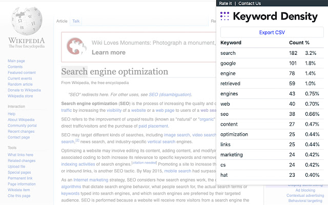 MeasureSEO – Keyword Density chrome谷歌浏览器插件_扩展第1张截图