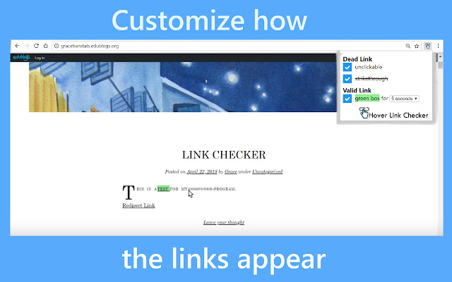 Hover Link Checker chrome谷歌浏览器插件_扩展第2张截图