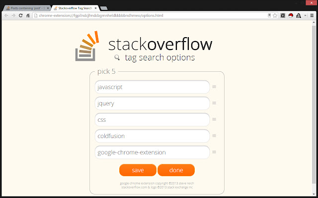 Stackoverflow Tag Search chrome谷歌浏览器插件_扩展第4张截图