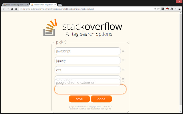 Stackoverflow Tag Search chrome谷歌浏览器插件_扩展第5张截图