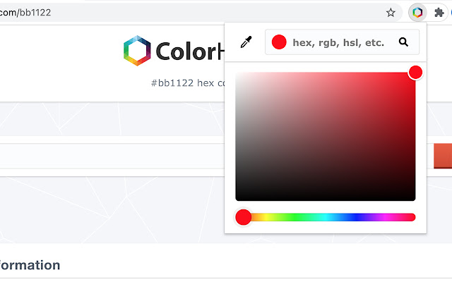 ColorHexa Search Tool chrome谷歌浏览器插件_扩展第1张截图