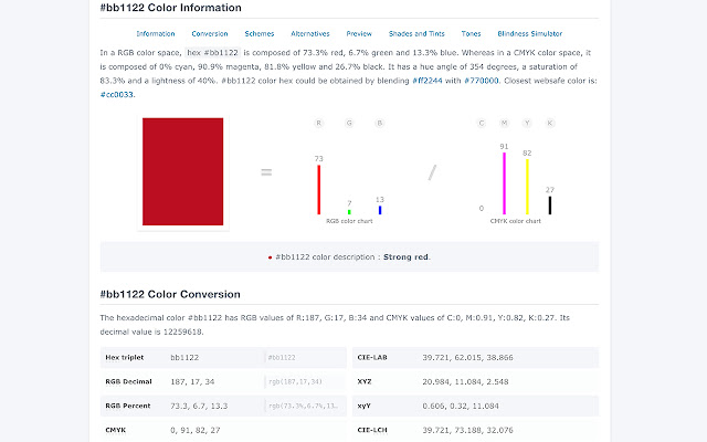 ColorHexa Search Tool chrome谷歌浏览器插件_扩展第2张截图