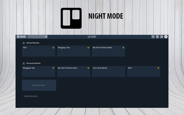 Trello Night chrome谷歌浏览器插件_扩展第1张截图