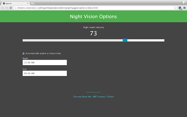 Night Vision chrome谷歌浏览器插件_扩展第2张截图