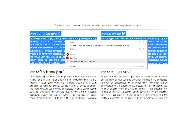 SEO Word Count & Keyword Density chrome谷歌浏览器插件_扩展第1张截图