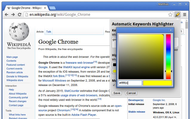 Automatic Keywords Highlighter chrome谷歌浏览器插件_扩展第2张截图