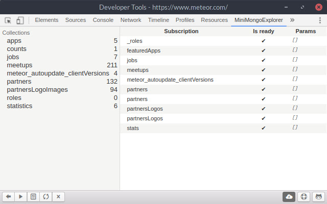 Meteor MiniMongo Explorer chrome谷歌浏览器插件_扩展第2张截图