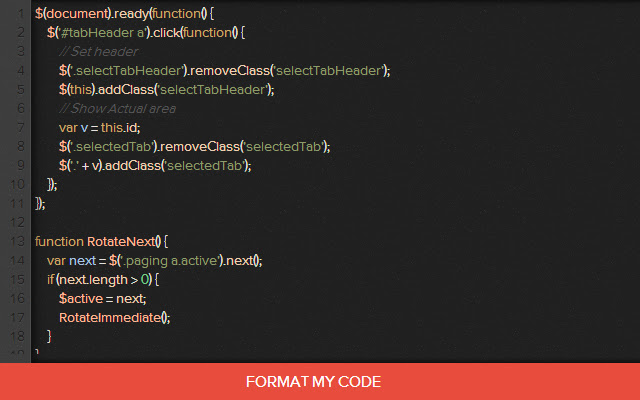 Code Formatter chrome扩展插件截图2