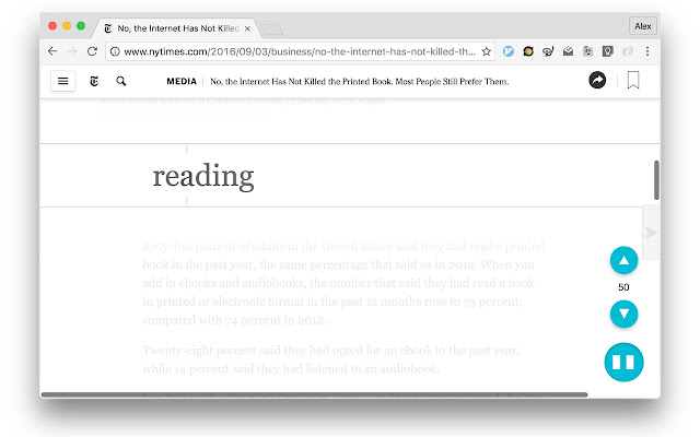 SplashReader: Speed Reading with Breaks chrome谷歌浏览器插件_扩展第1张截图