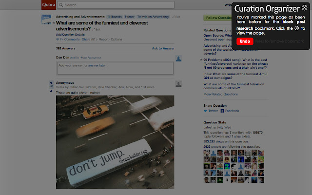 Curation Organizer chrome谷歌浏览器插件_扩展第2张截图