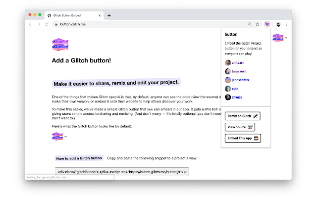 Glitch extension chrome谷歌浏览器插件_扩展第1张截图