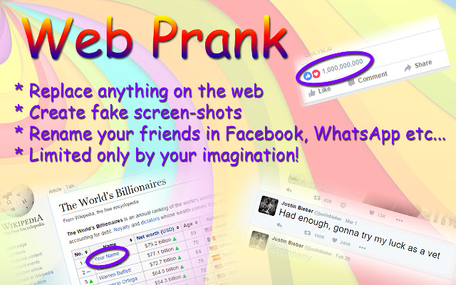 Web Prank - replace the internet chrome谷歌浏览器插件_扩展第1张截图