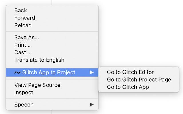 Glitch App to Project chrome谷歌浏览器插件_扩展第1张截图