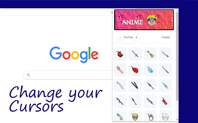 Anime Cursors chrome谷歌浏览器插件_扩展第1张截图