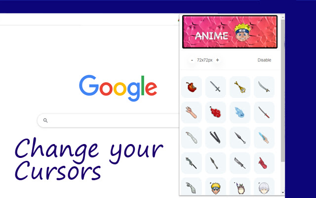 Anime Cursors chrome谷歌浏览器插件_扩展第2张截图