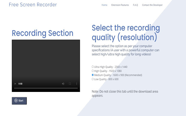 Free Screen Recorder chrome谷歌浏览器插件_扩展第1张截图