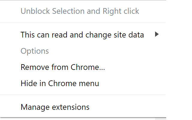 Unblock Selection and Right click chrome谷歌浏览器插件_扩展第1张截图