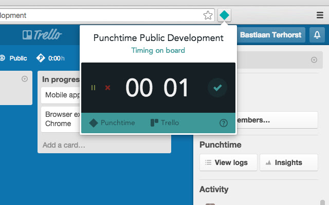 Punchtime for Trello chrome谷歌浏览器插件_扩展第1张截图