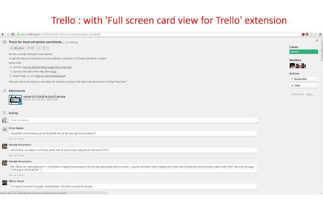 Full screen card view for Trello chrome谷歌浏览器插件_扩展第2张截图