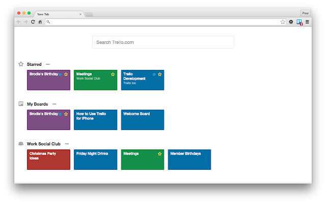 New Tab Page for Trello chrome谷歌浏览器插件_扩展第1张截图