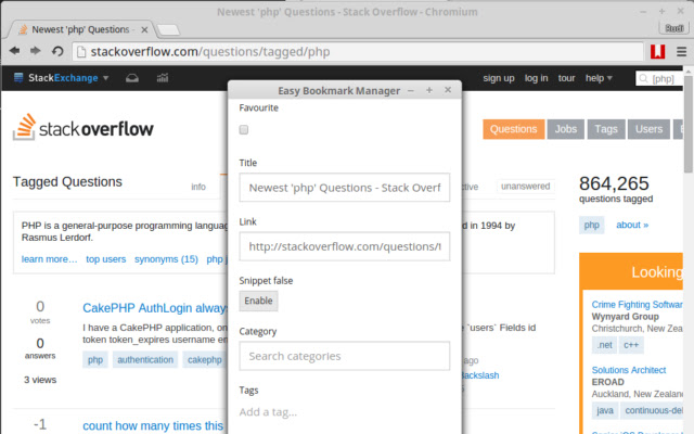 Easy Bookmark Manager Extension chrome谷歌浏览器插件_扩展第1张截图