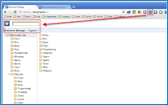 Awesome Bookmarks Button chrome谷歌浏览器插件_扩展第3张截图