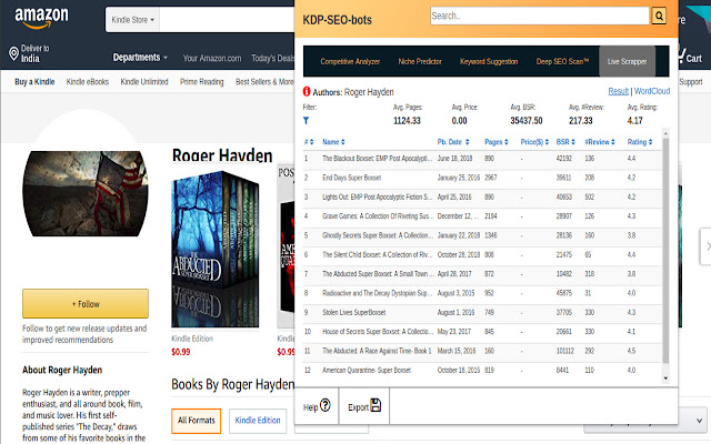 KDP SEO BOT (Free Version) chrome谷歌浏览器插件_扩展第1张截图