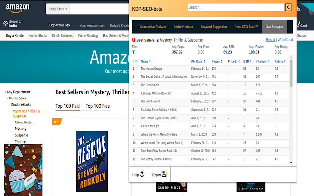 KDP SEO BOT (Free Version) chrome谷歌浏览器插件_扩展第4张截图