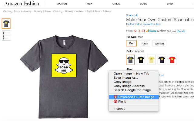 Hi-Res Image Downloader for Merch By Amazon chrome谷歌浏览器插件_扩展第1张截图