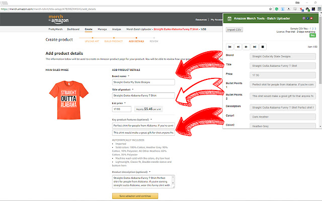 Amazon Merch Batch Uploader chrome谷歌浏览器插件_扩展第2张截图
