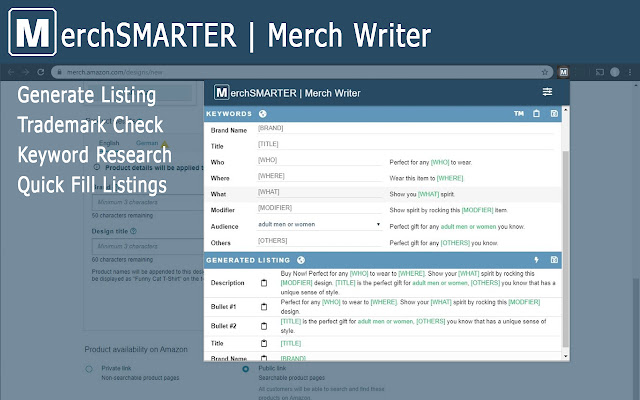 Merch Writer for Merch by Amazon chrome谷歌浏览器插件_扩展第1张截图