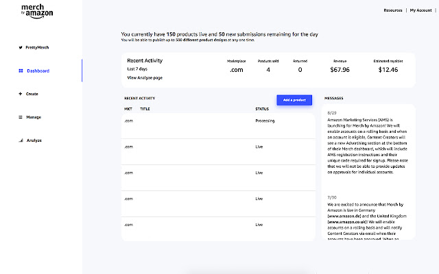 Merch by Amazon Dashboard 2.0 chrome谷歌浏览器插件_扩展第4张截图