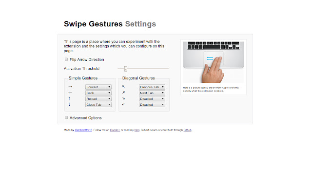 Swipe Gesture chrome谷歌浏览器插件_扩展第1张截图