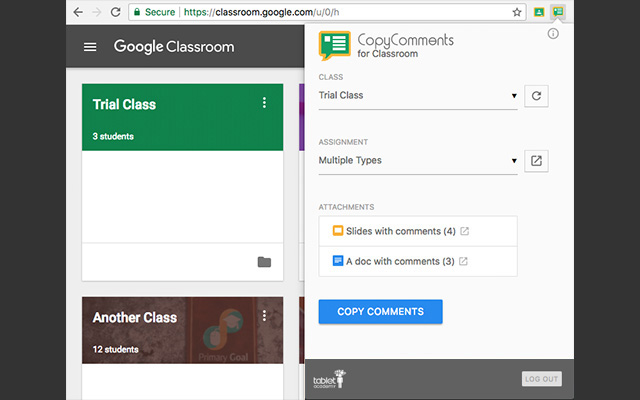 CopyComments for Classroom chrome谷歌浏览器插件_扩展第1张截图