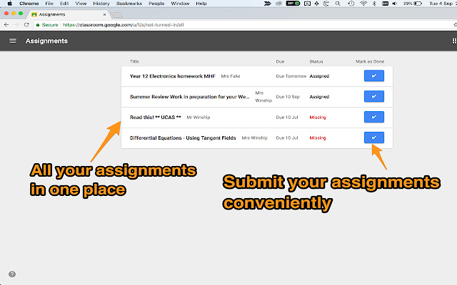 Improved To Do Page For Google Classroom™ chrome谷歌浏览器插件_扩展第1张截图