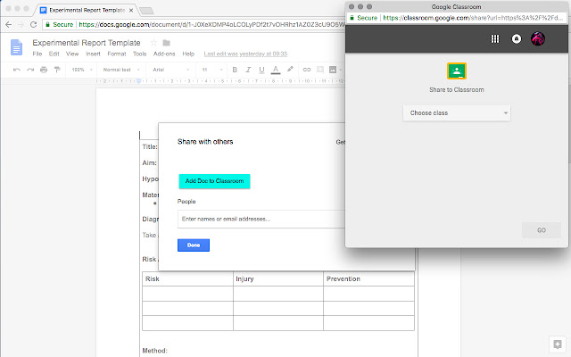 Add Doc to Classroom chrome谷歌浏览器插件_扩展第1张截图