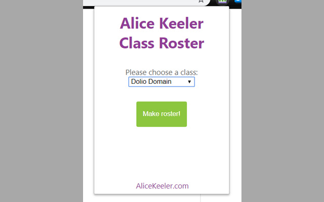 Alice Keeler Class Roster chrome谷歌浏览器插件_扩展第2张截图