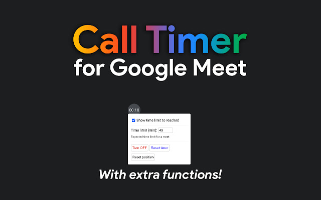 Call Timer for Meet chrome谷歌浏览器插件_扩展第2张截图