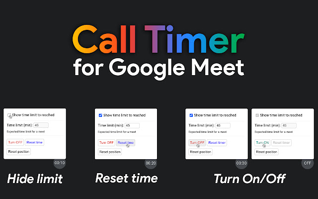 Call Timer for Meet chrome谷歌浏览器插件_扩展第3张截图