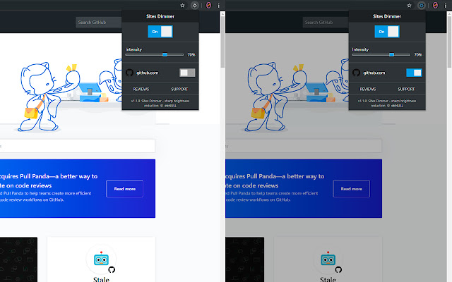 Sites Dimmer - sharp brightness reduction chrome谷歌浏览器插件_扩展第5张截图