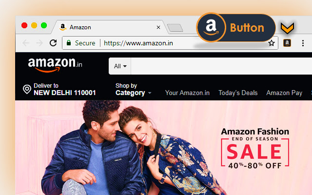 Amazon Button - Shop faster, Save bigger! chrome谷歌浏览器插件_扩展第1张截图