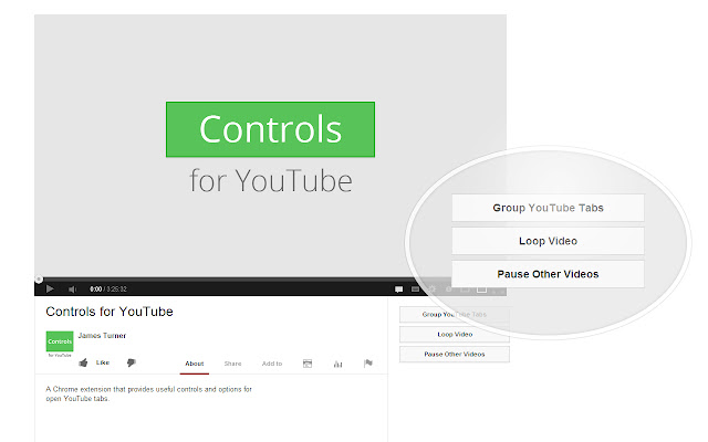 Controls for YouTube chrome谷歌浏览器插件_扩展第1张截图