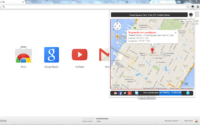 Instant GPS Coordinates chrome谷歌浏览器插件_扩展第2张截图