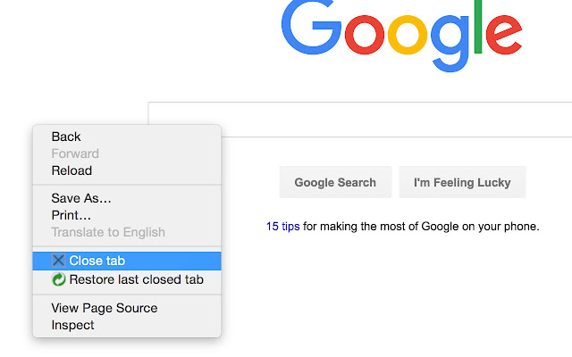 Close Tab in Context Menu chrome谷歌浏览器插件_扩展第3张截图