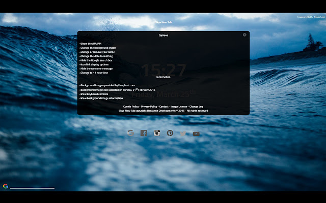Skye New Tab chrome谷歌浏览器插件_扩展第2张截图