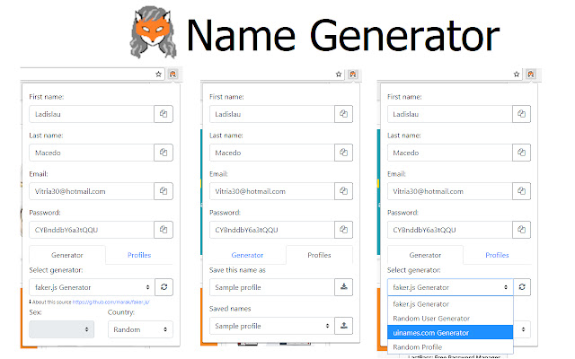 Name Generator chrome谷歌浏览器插件_扩展第1张截图