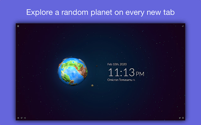 Tabiverse: Space & Planets in New Tab chrome谷歌浏览器插件_扩展第1张截图